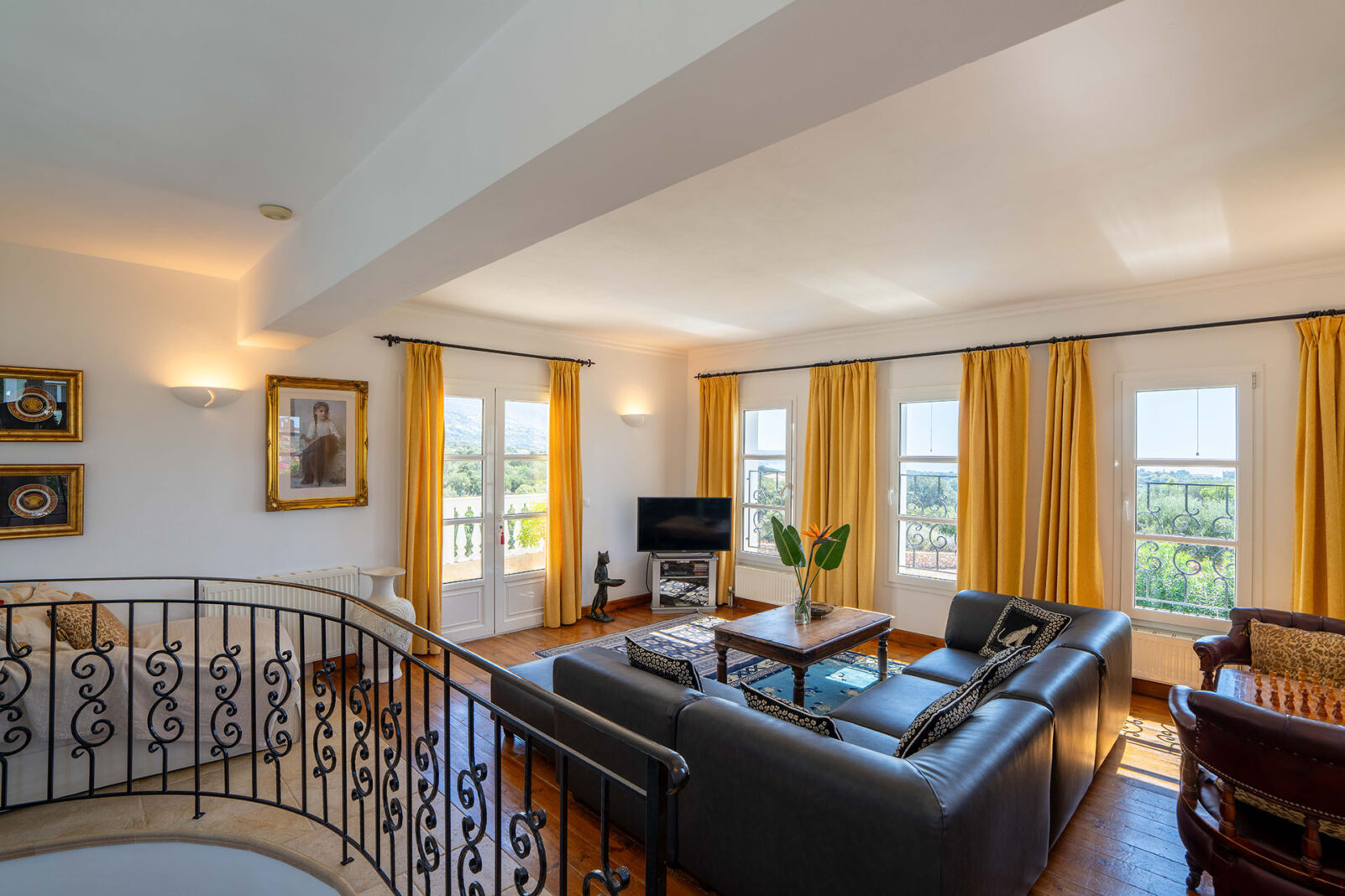 Villa Loukia Kefalonia Greece- view of the large first floor lounge