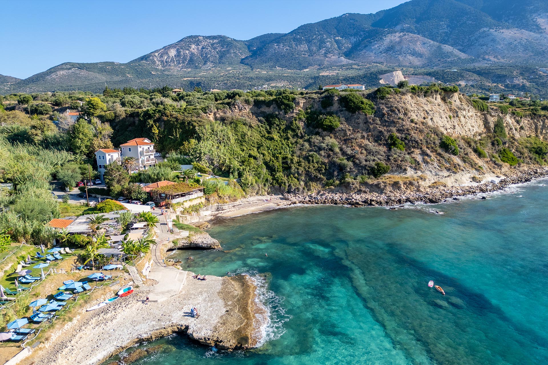 St thomas beach, a short walk from villa loukia, kefalonia - pic taken by hampshirewebsolutions.co.uk
