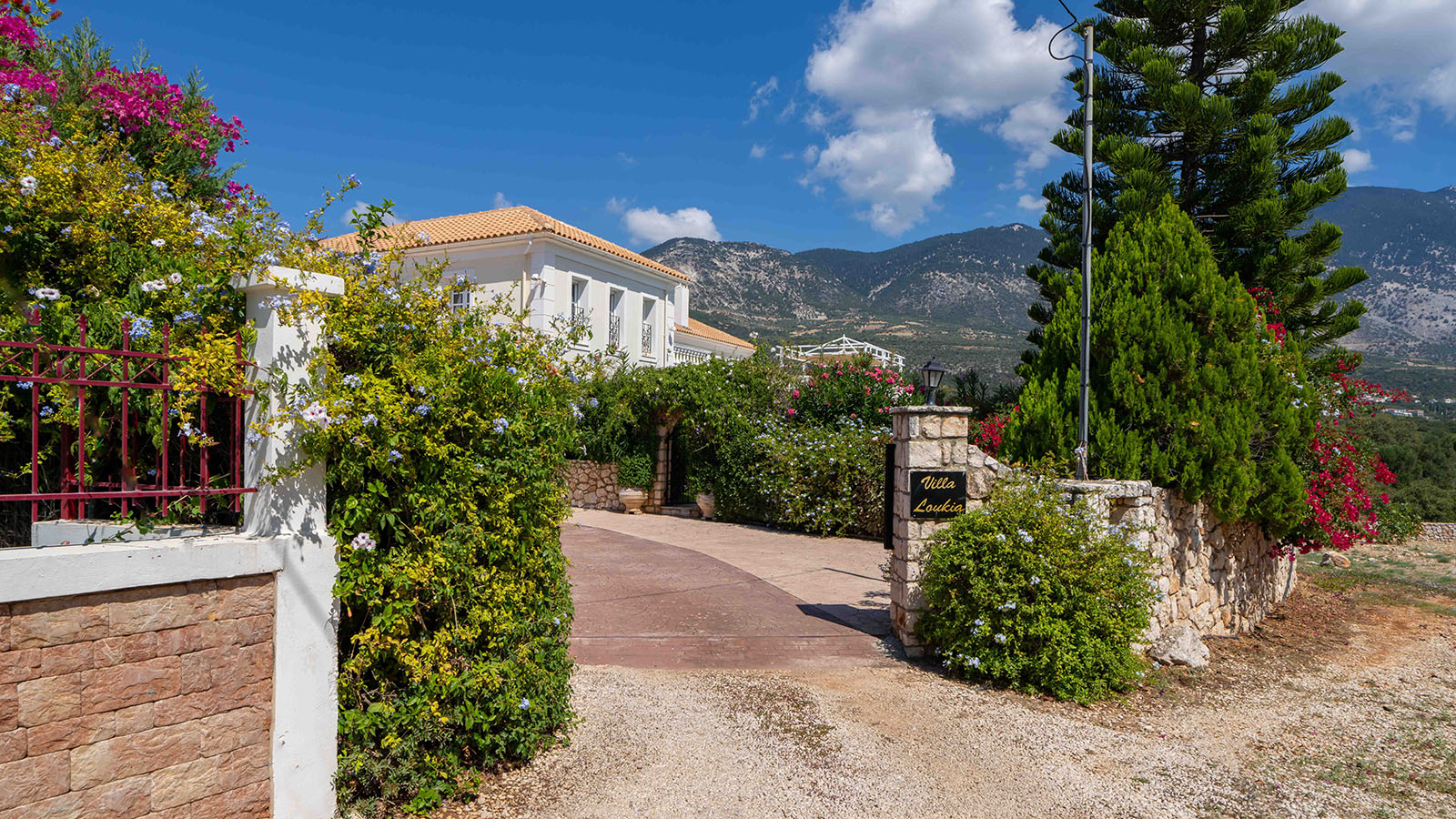 Outside at Villa Loukia, Kefalonia, Greece