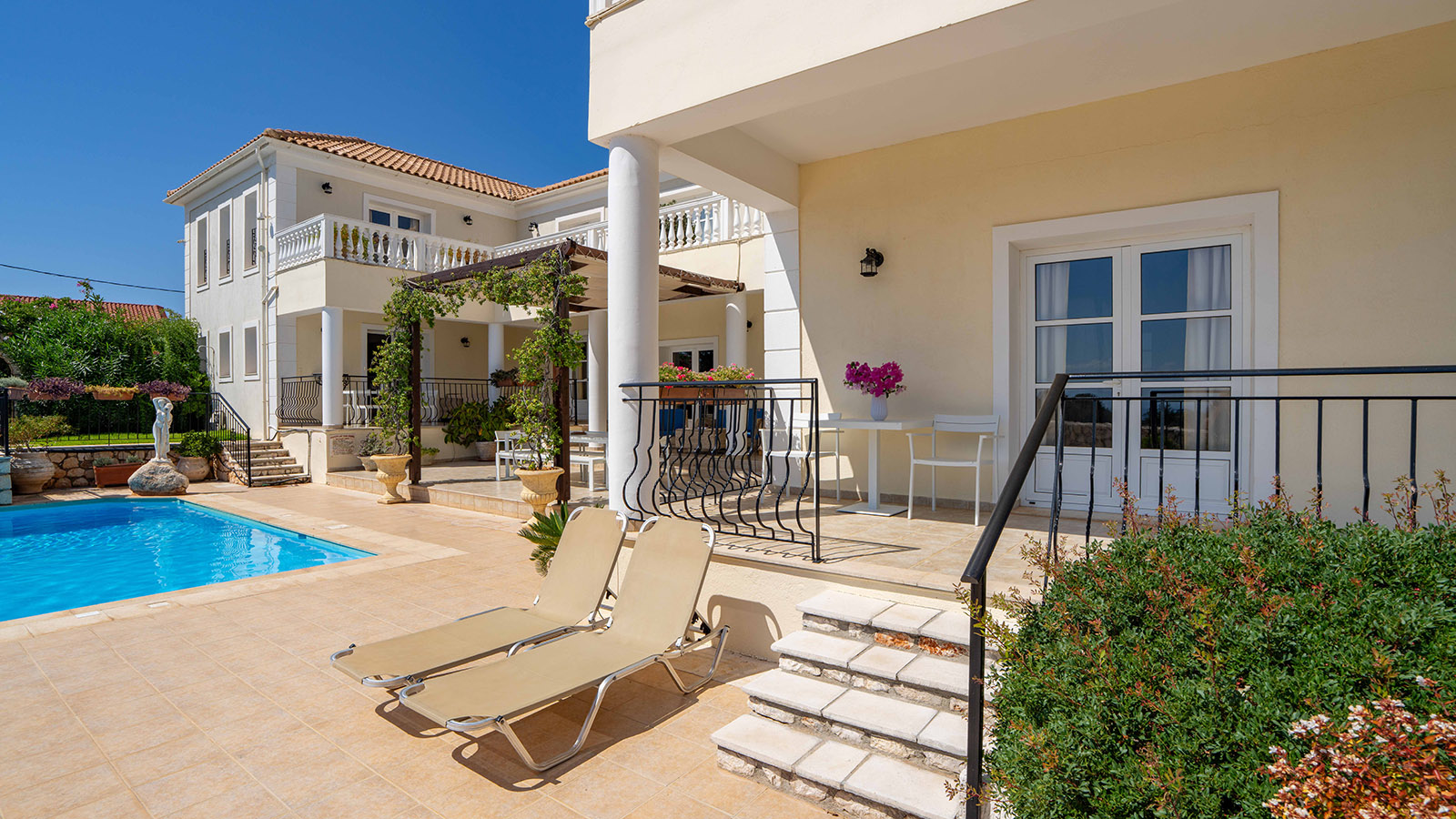 Outside at Villa Loukia, Kefalonia, Greece