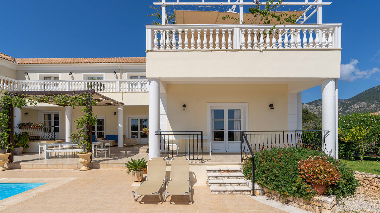 Outside at Villa Loukia, Kefalonia, Greece