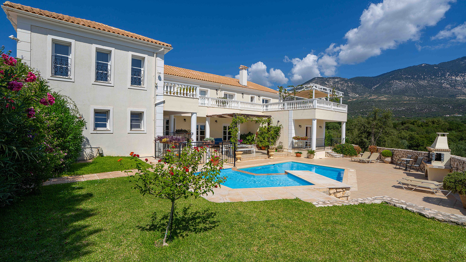 Outside at Villa Loukia, Kefalonia, Greece
