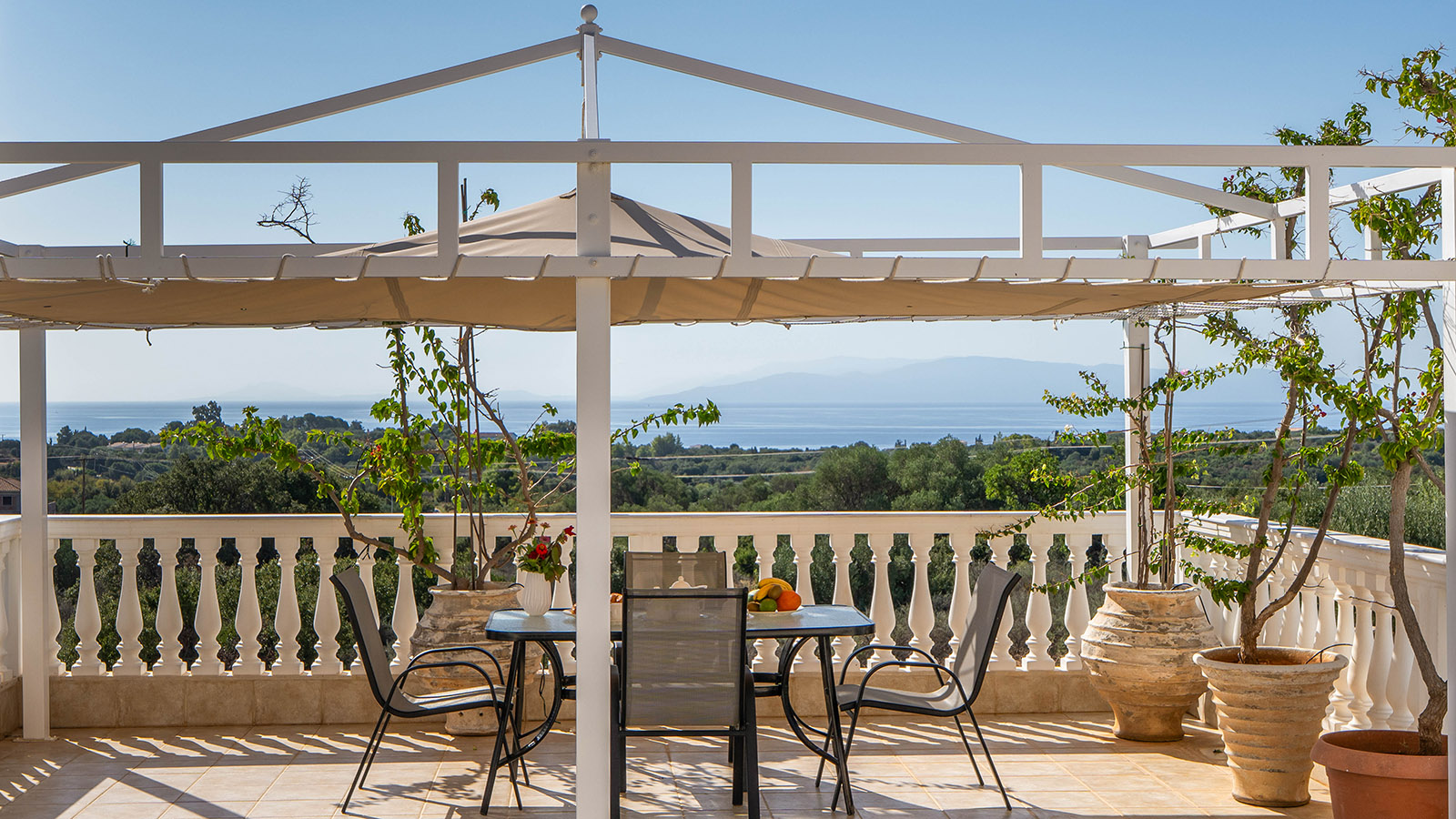 Outside at Villa Loukia, Kefalonia, Greece