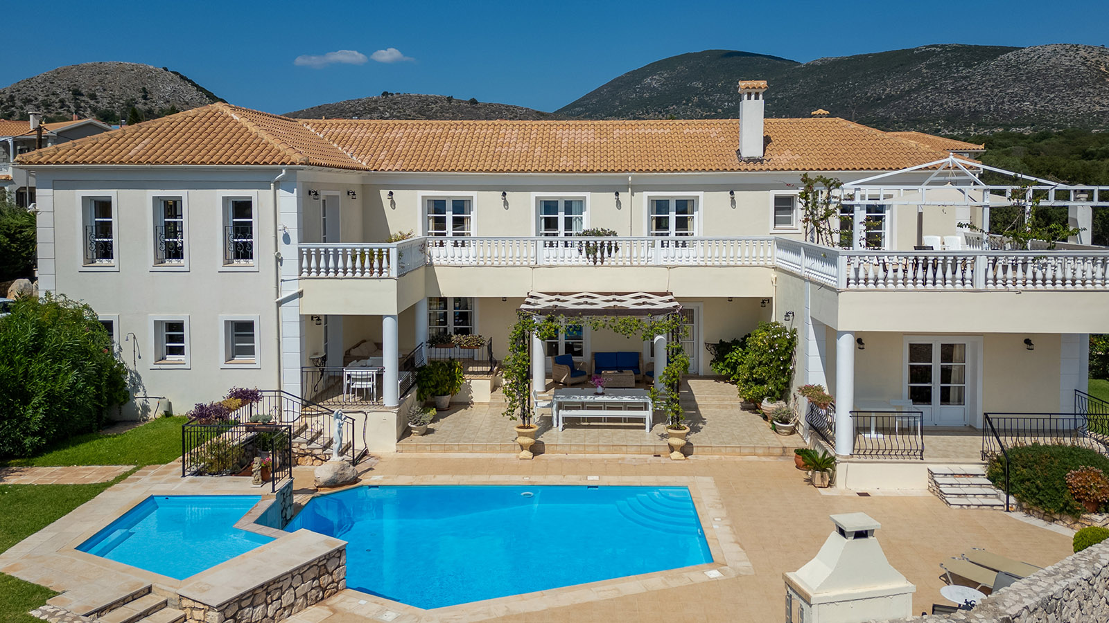 Outside at Villa Loukia, Kefalonia, Greece