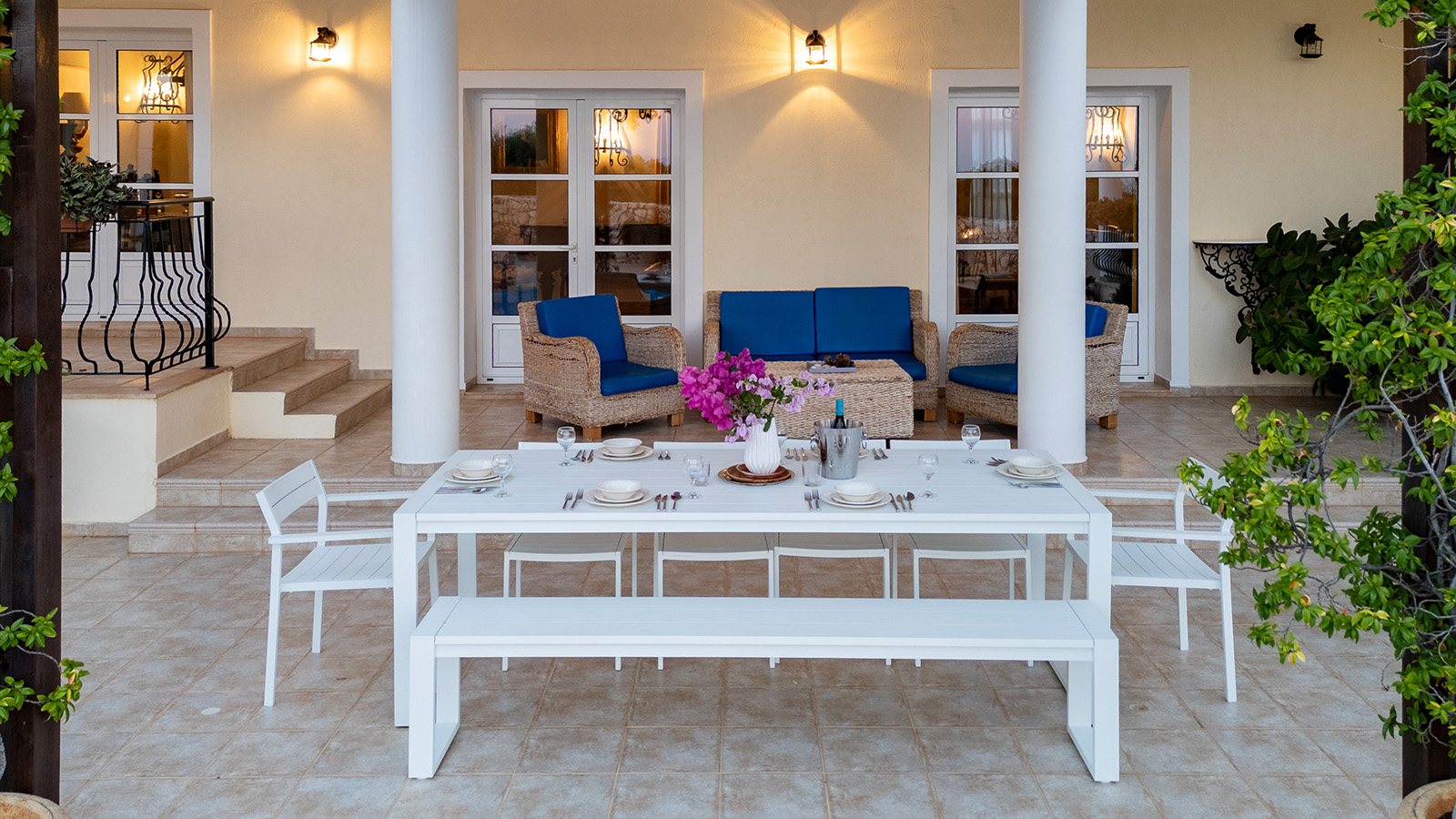 Outside at Villa Loukia, Kefalonia, Greece