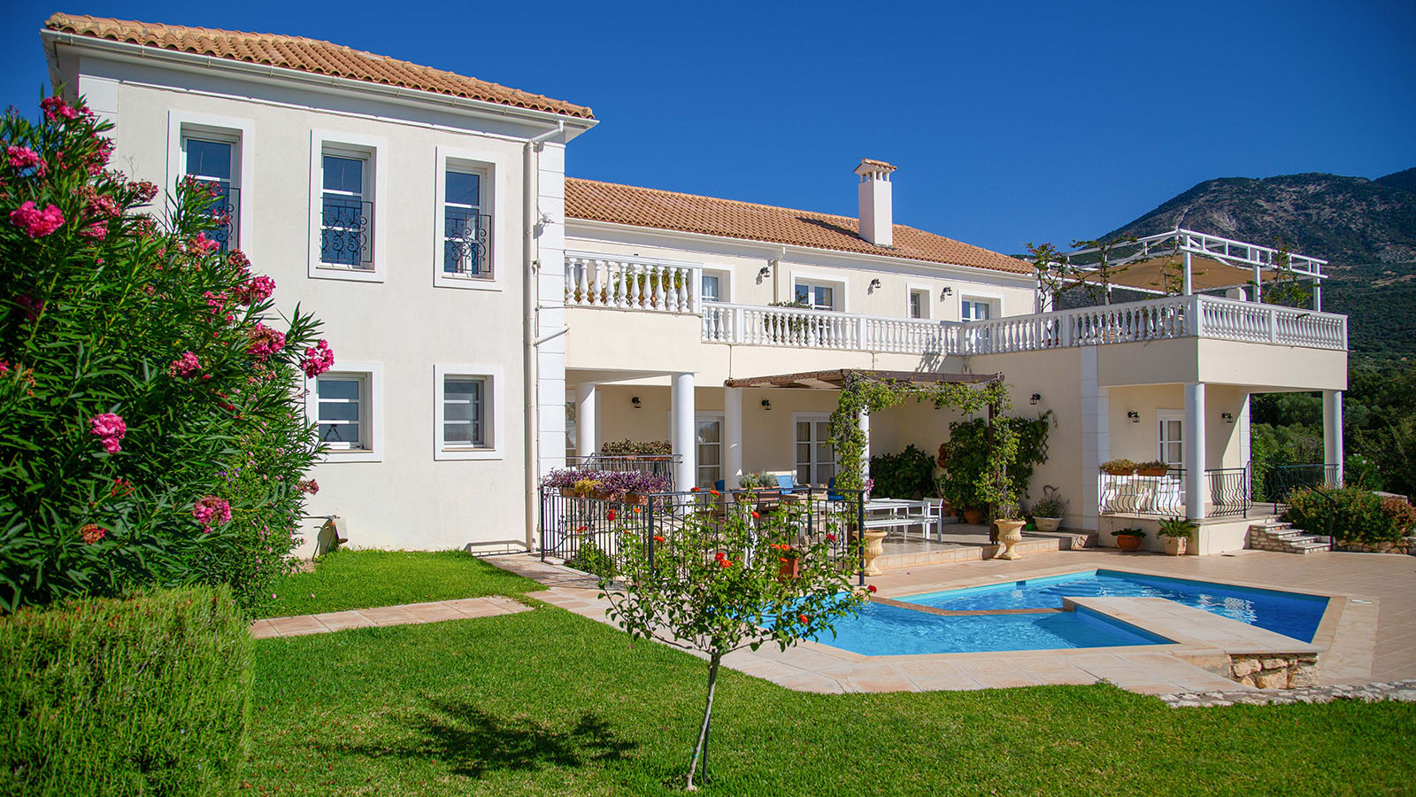 Outside at Villa Loukia, Kefalonia, Greece
