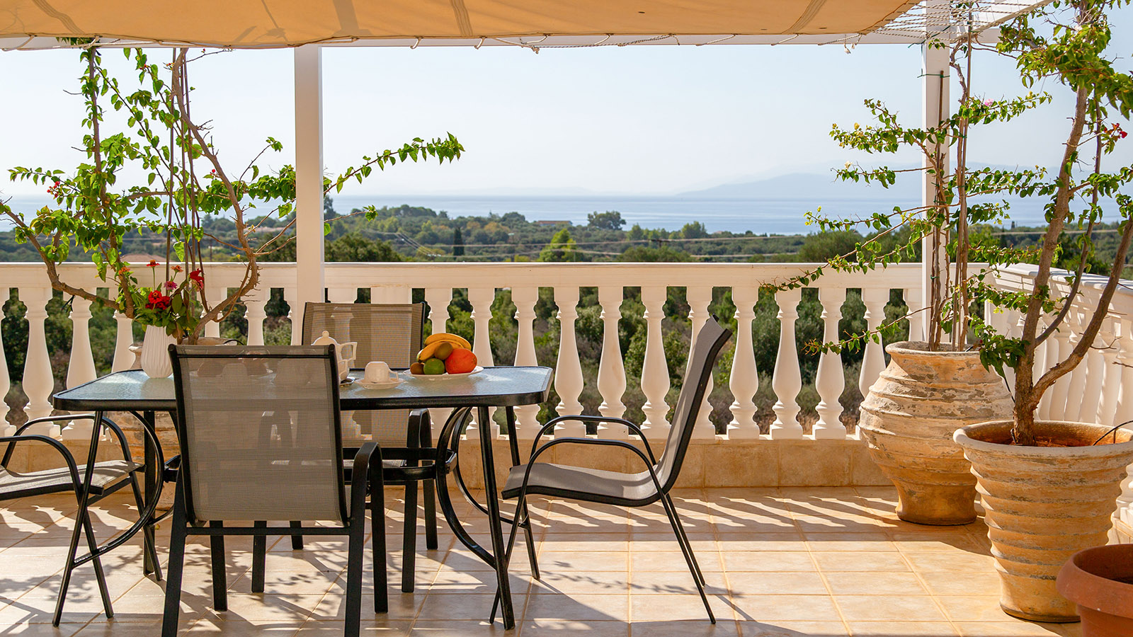 Outside at Villa Loukia, Kefalonia, Greece