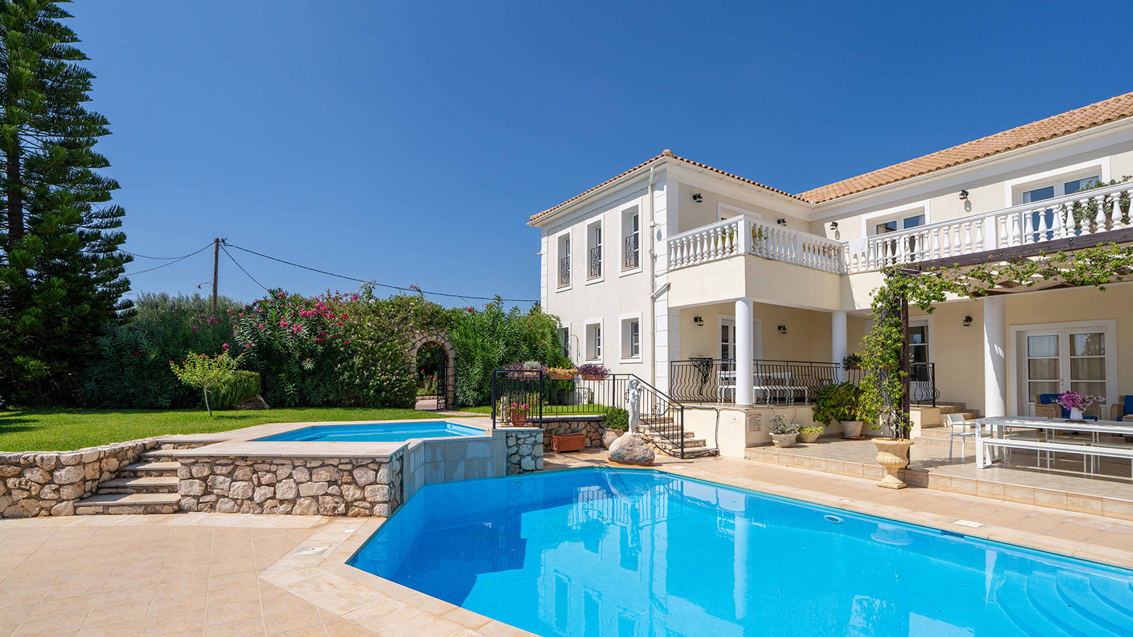 Outside at Villa Loukia, Kefalonia, Greece