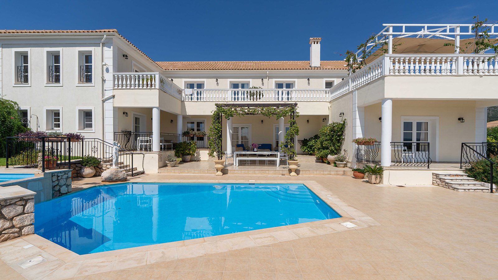 Outside at Villa Loukia, Kefalonia, Greece
