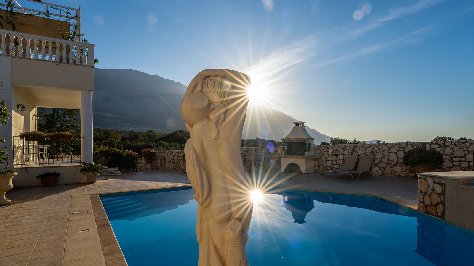 Outside at Villa Loukia, Kefalonia, Greece