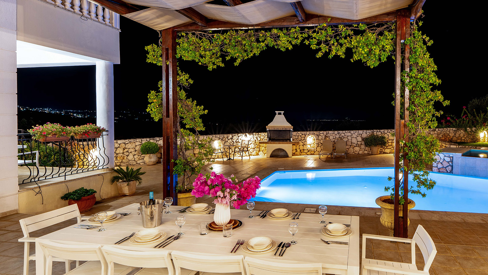 Candle light at Villa Loukia, Kefalonia, Greece